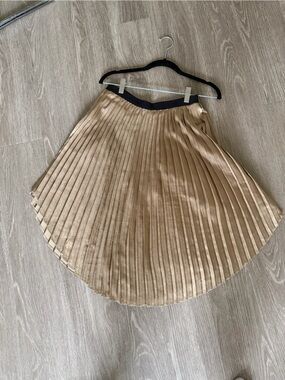 Joie Gold Pleated Skirt